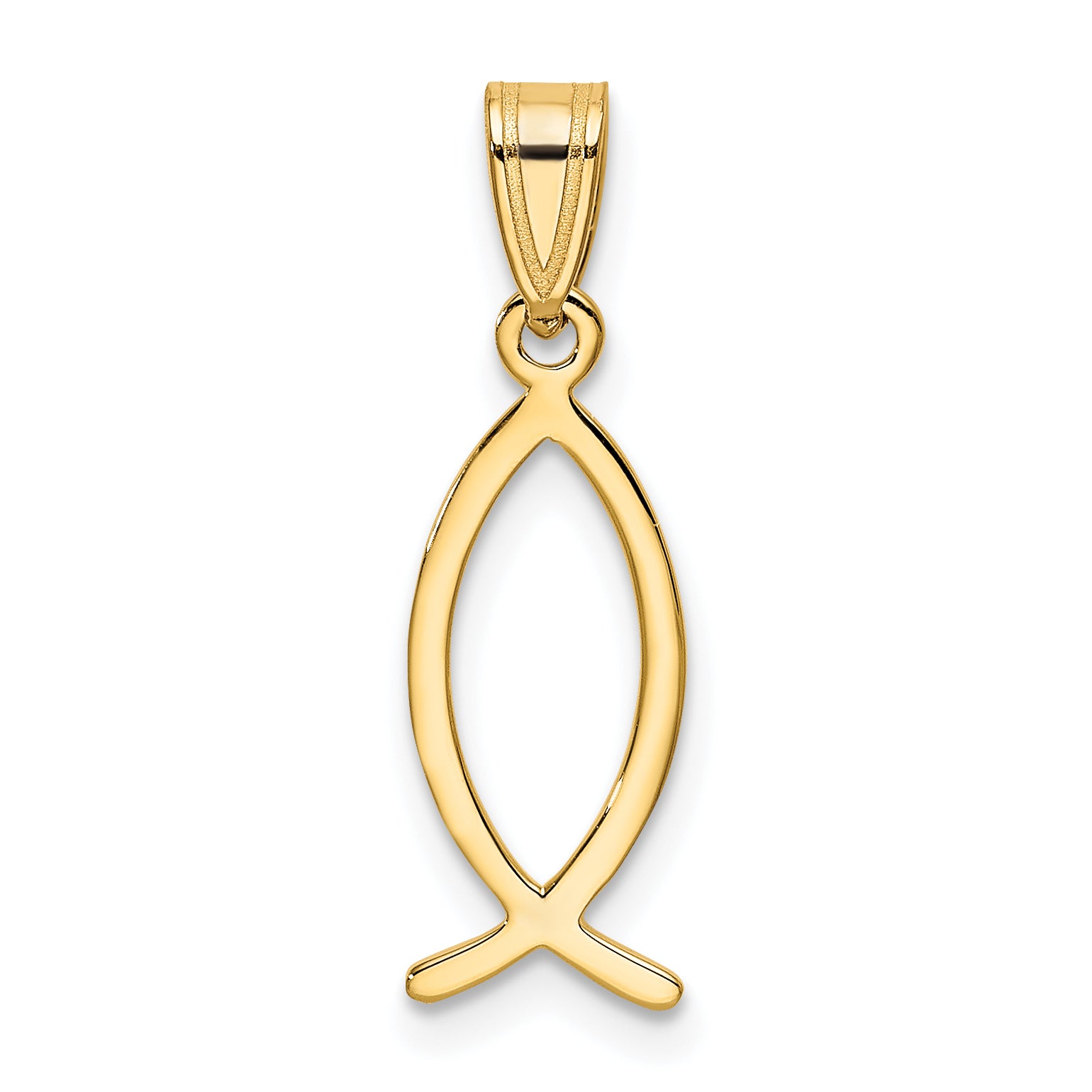 10k Ichthus Fish Pendant