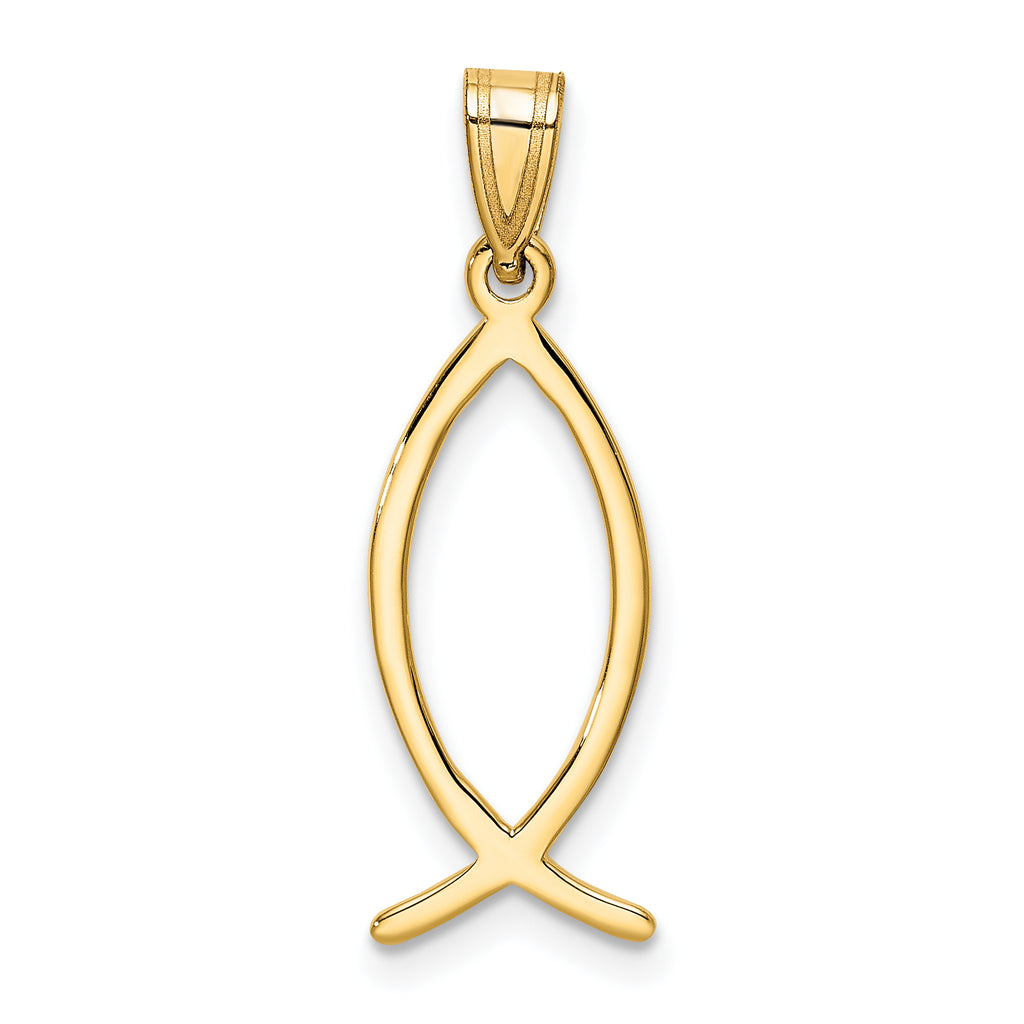 10k Ichthus Fish Charm