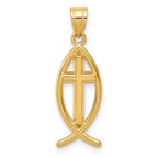 10k Ichthus Fish Pendant
