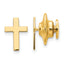 10k Polished Cross with 14k Tie Tac Post