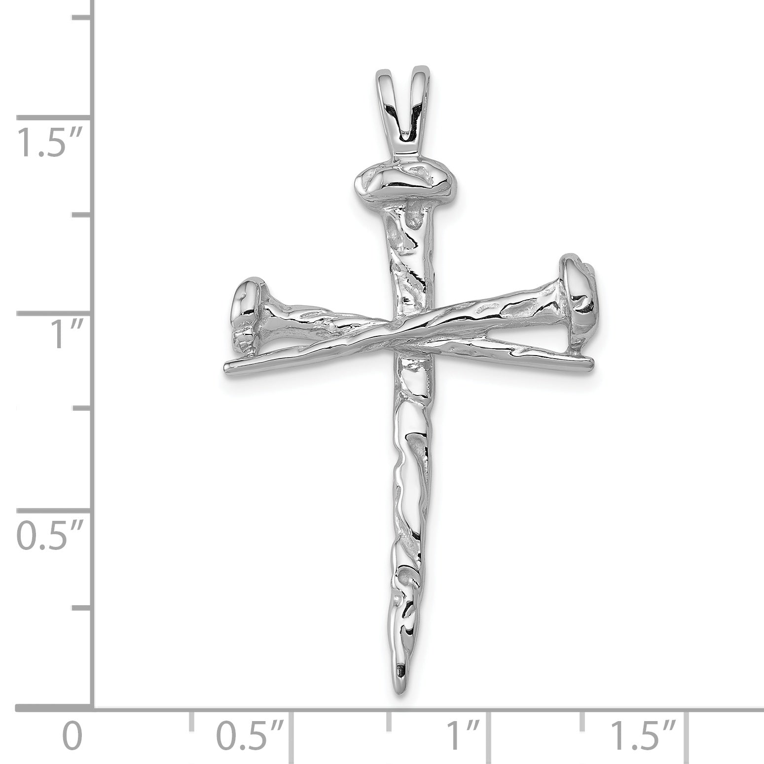 10k White Gold Cross Charm Secondary image
