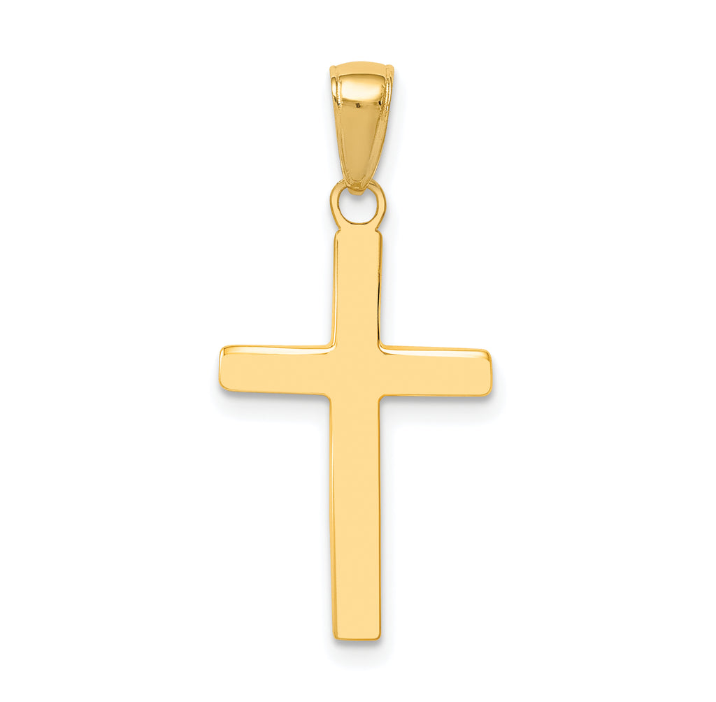 10 Karat Polished Cross Pendant | Sophia Jewelers