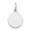 10K White Gold Plain .018 Gauge Circular Engravable Disc Charm