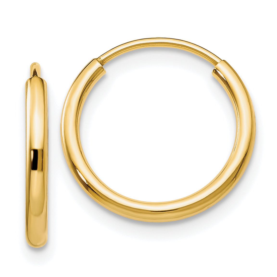 10k 1.5mm Polished Round Endless Hoop Earrings Main image
