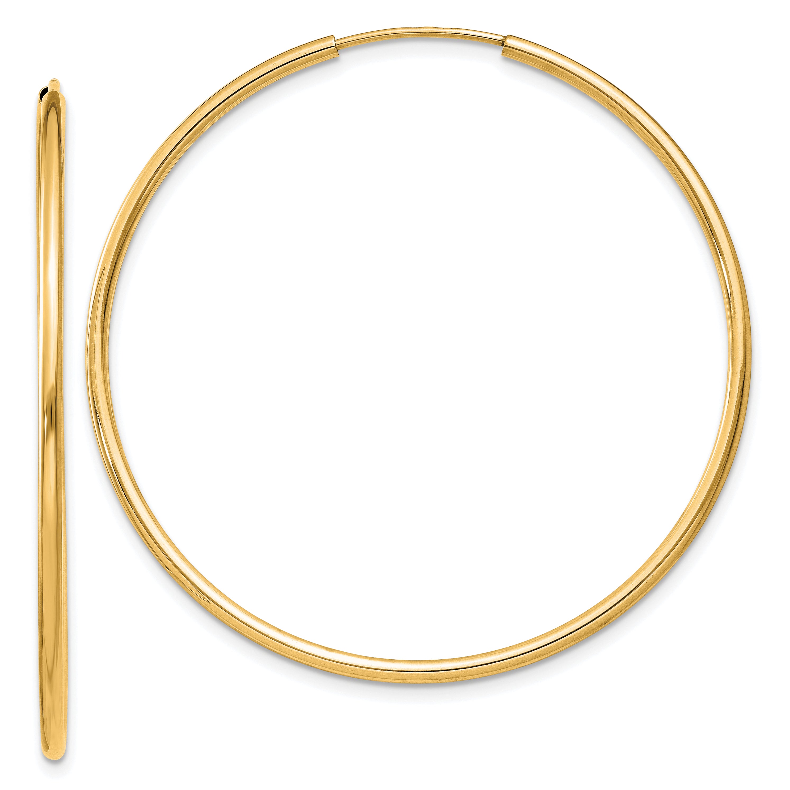 10k 1.5mm Polished Round Endless Hoop Earrings Main image