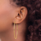 10k 1.5mm Polished Round Endless Hoop Earrings