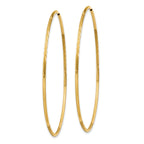 10k 1.25mm Diamond-cut Endless Hoop Earring