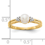 10K Diamond and FW Cultured Pearl Ring