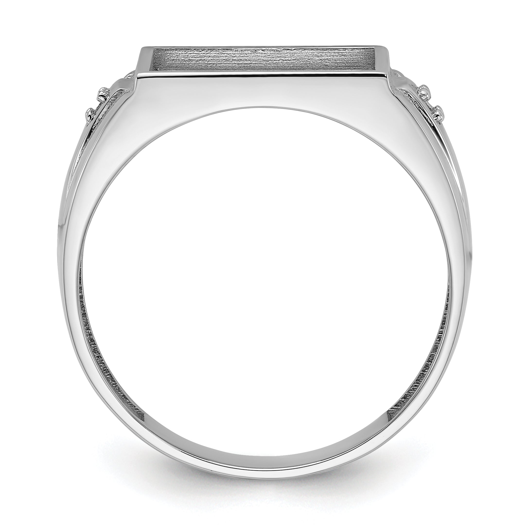 10K White Gold Men's ring Mounting (No Stone Included) Secondary image