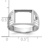 10K White Gold Men's ring Mounting (No Stone Included)
