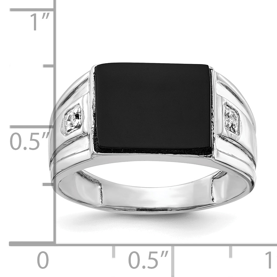 10K White Gold AA Diamond men's ring Secondary image