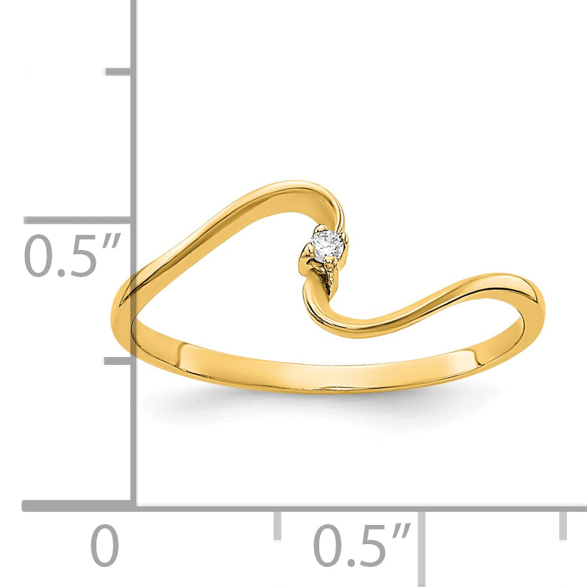 10k Polished .01ct. Diamond Ring Mounting (No Stone Included) Secondary image