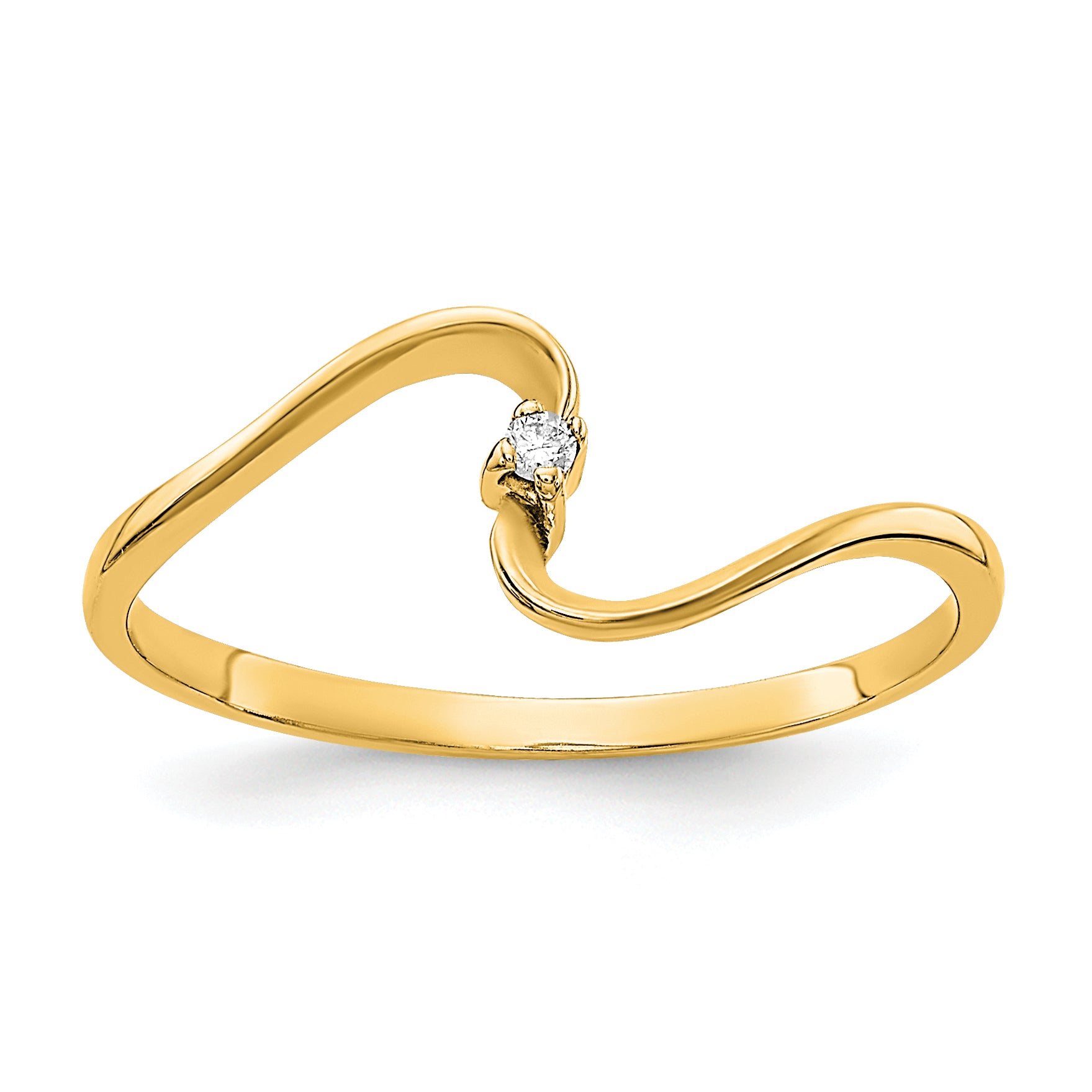 10 Karat Polished .01ct. Diamond Ring Mounting | Sophia Jewelers