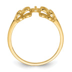 10K Polished Pearl Ring Mounting (No Stone Included)