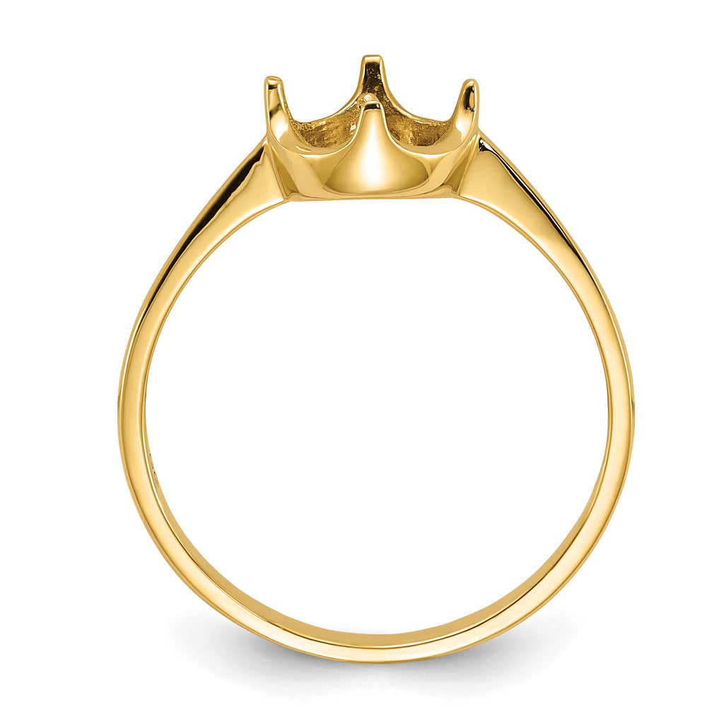 10K Polished Pearl Ring Mounting (No Stone Included)