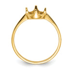 10K Polished Pearl Ring Mounting (No Stone Included)