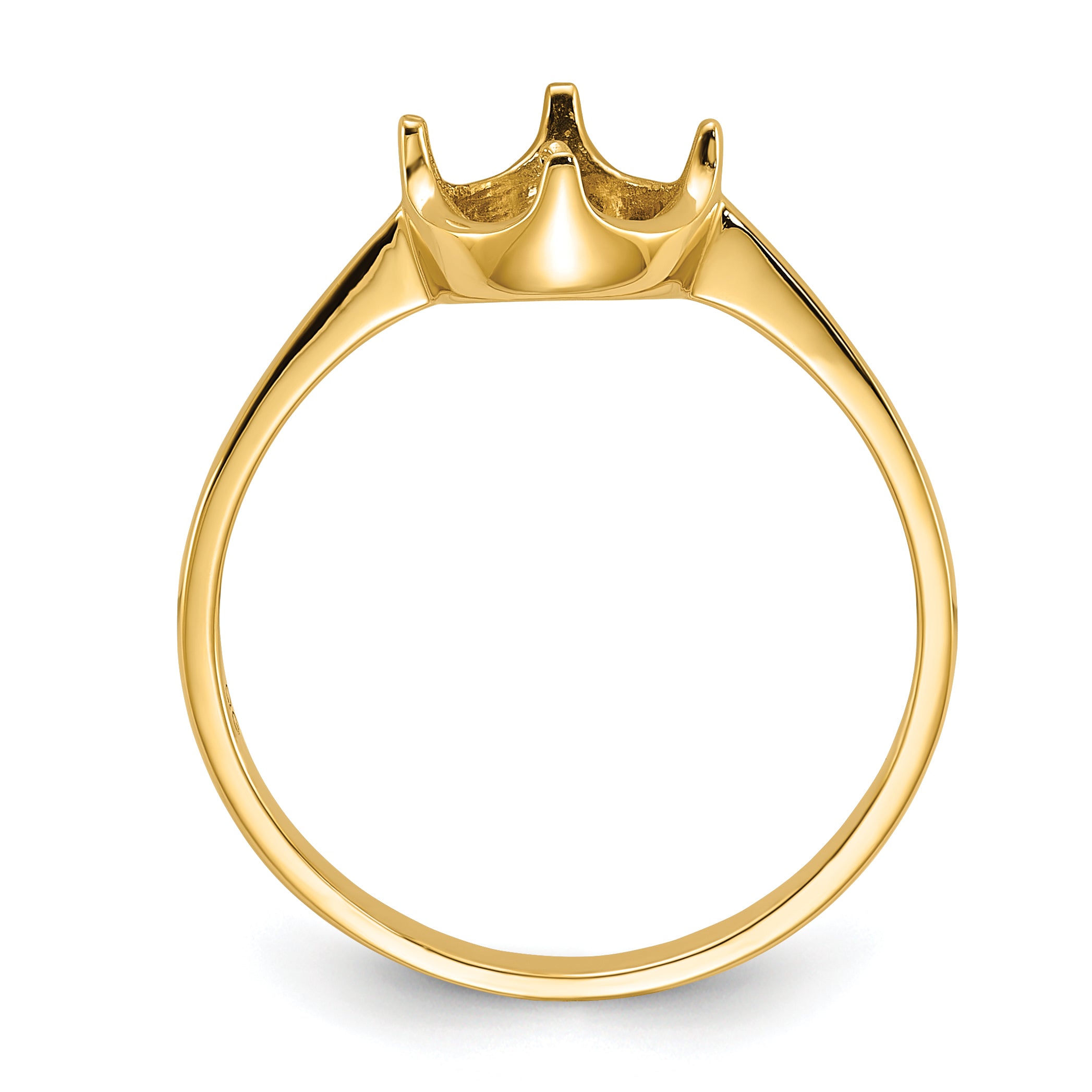 10K Polished Pearl Ring Mounting (No Stone Included)