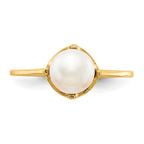 10K 6.5mm FW Cultured Pearl ring