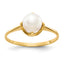 10K 6.5mm FW Cultured Pearl ring