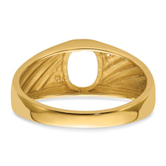 10K Mens Diamond and Onyx Ring Mounting (No Stone Included)