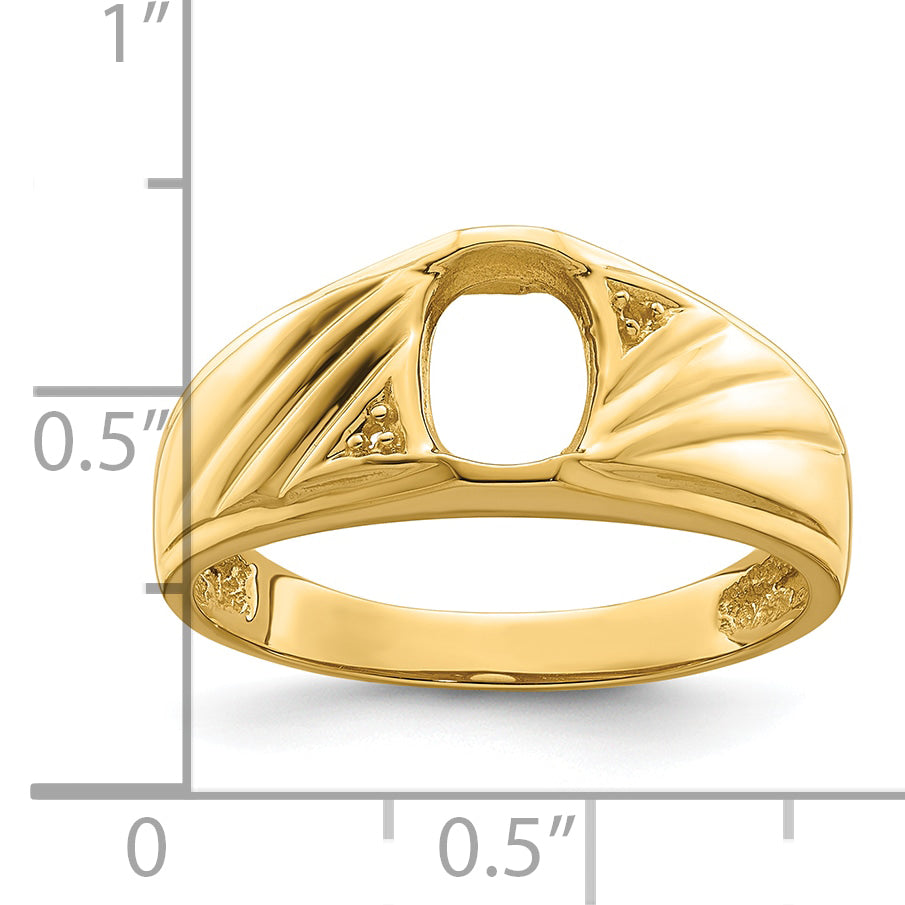 10K Mens Diamond and Onyx Ring Mounting (No Stone Included)