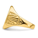 10k Men's Polished and Grooved (Not Enameled) Masonic Ring
