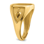 10k Men's Polished and Textured Masonic Ring Mounting (No Stones Included)