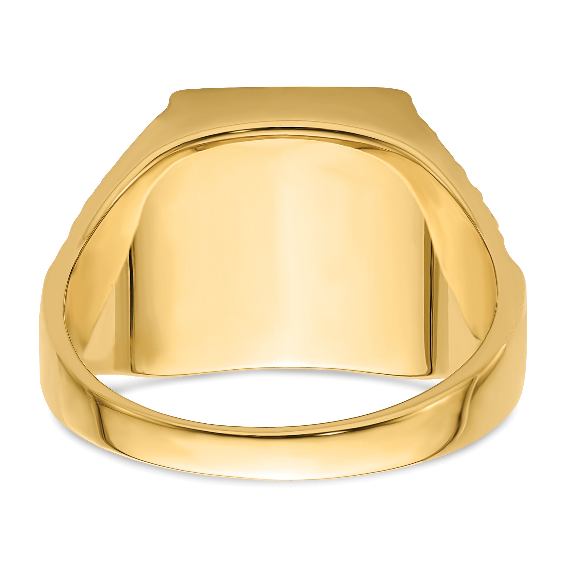10k Men's Polished and Textured Masonic Ring Mounting (No Stones Included)