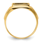 10k Men's Polished and Textured Masonic Ring Mounting (No Stones Included)