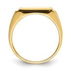 10k Men's Polished and Textured Masonic Ring Mounting (No Stones Included)