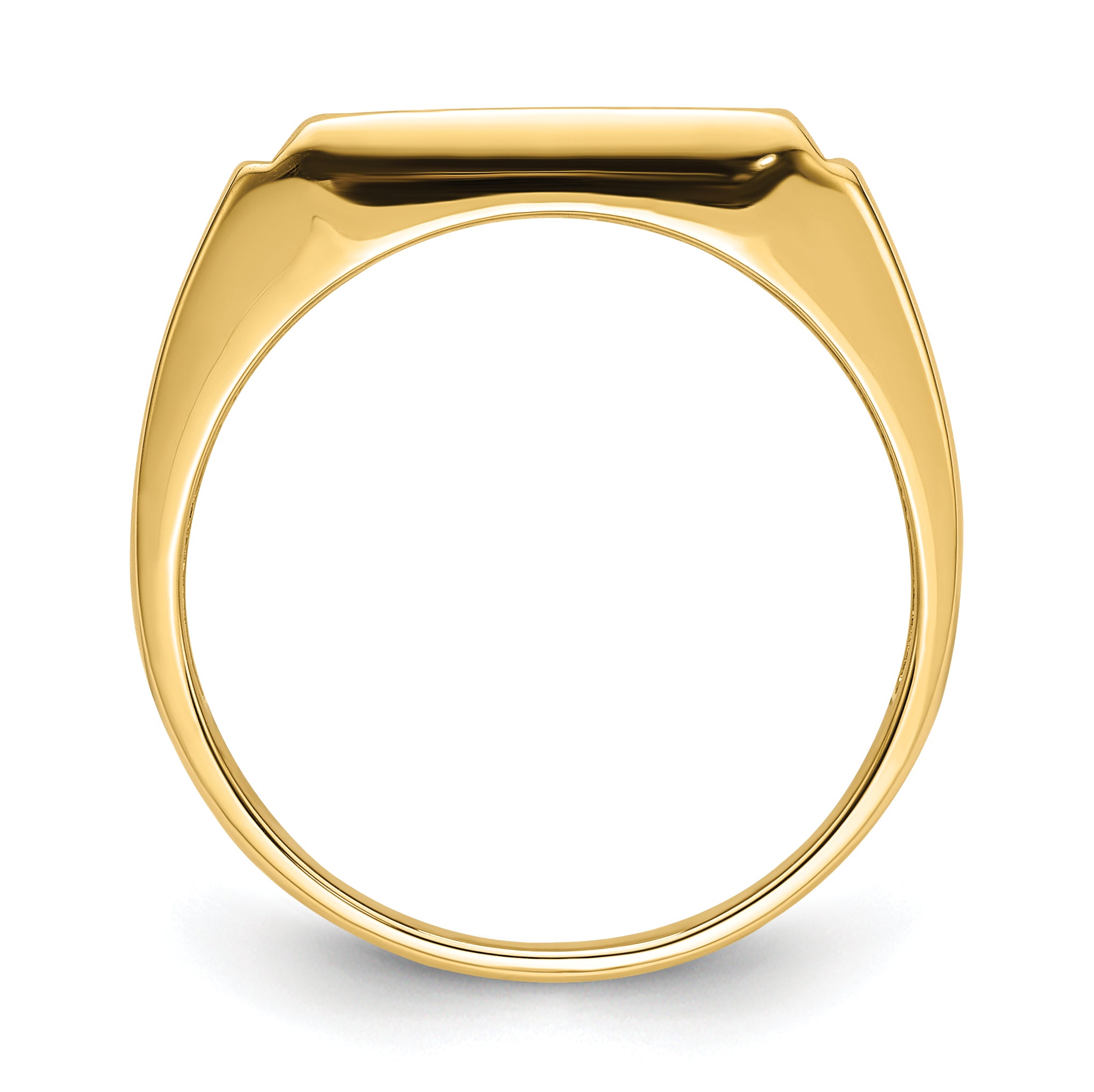 10k Men's Polished and Textured Masonic Ring Mounting (No Stones Included)
