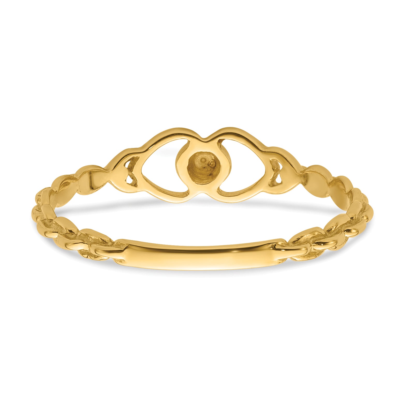 10K .01ct. Diamond Heart Ring Mounting (No Stones Included)
