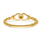 10K .01ct. Diamond Heart Ring Mounting (No Stones Included)
