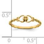 10K .01ct. Diamond Heart Ring Mounting (No Stones Included)