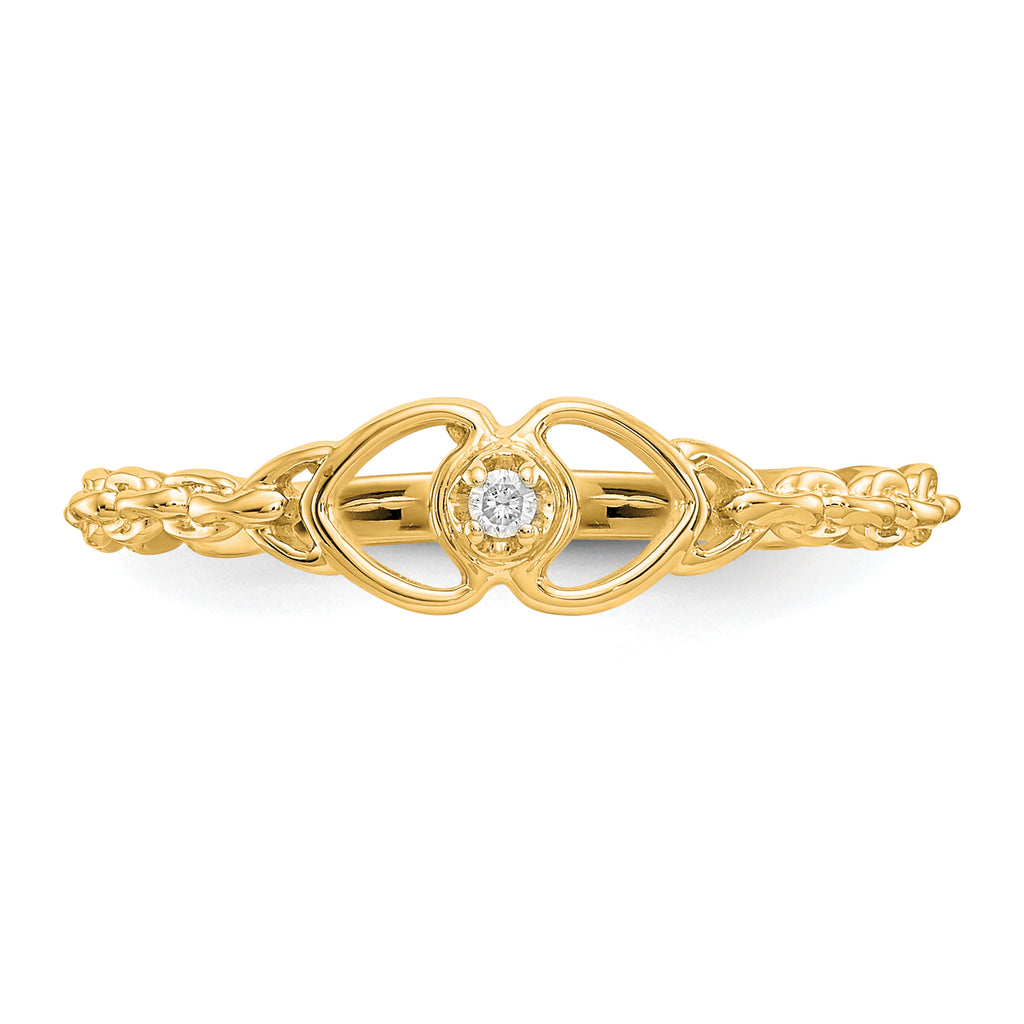 10K AA Diamond heart ring