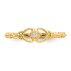 10K AA Diamond heart ring