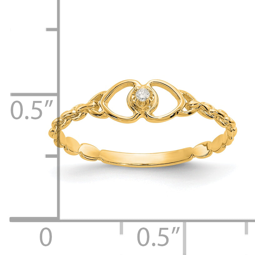 10K AA Diamond heart ring Secondary image