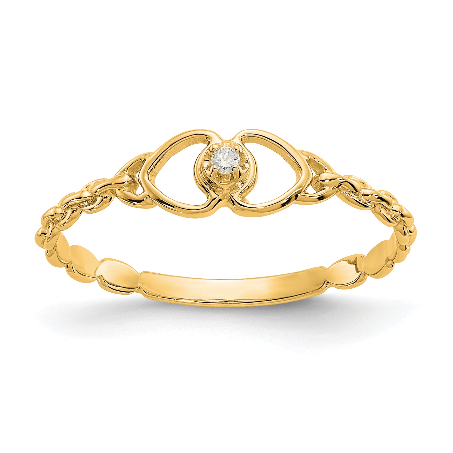 10K AA Diamond heart ring Main image