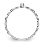 10K White Gold .01ct. Diamond Heart Ring Mounting (No Stones Included)