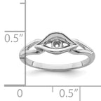 10K White Gold Diamond Ring Mounting (No Stones Included)