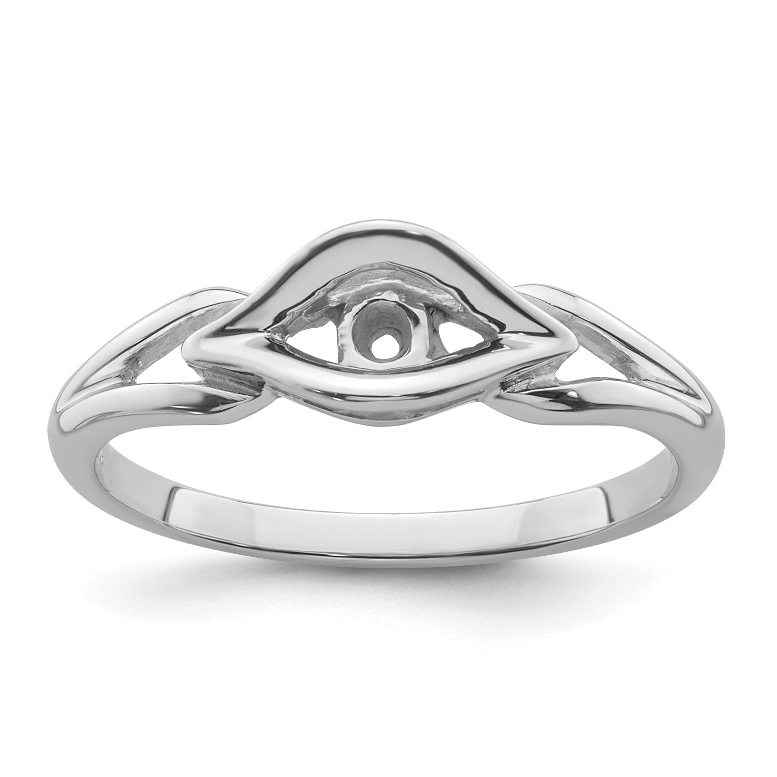 10K White Gold Diamond Ring Mounting (No Stones Included)