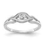 10K White Gold Polished AA Diamond ring