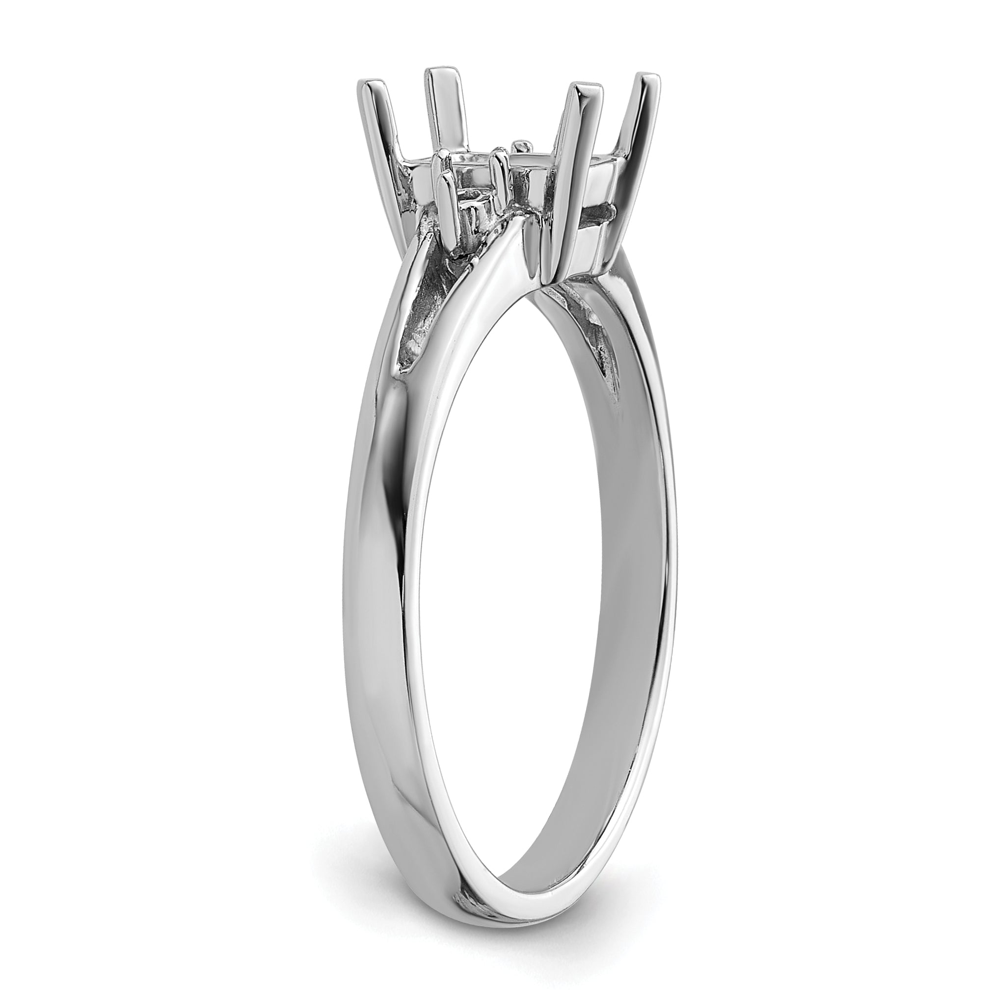 10K White Gold Diamond & Gemstone Ring Mounting (No Stones Included)