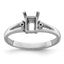 10K White Gold Diamond & Gemstone Ring Mounting (No Stones Included)