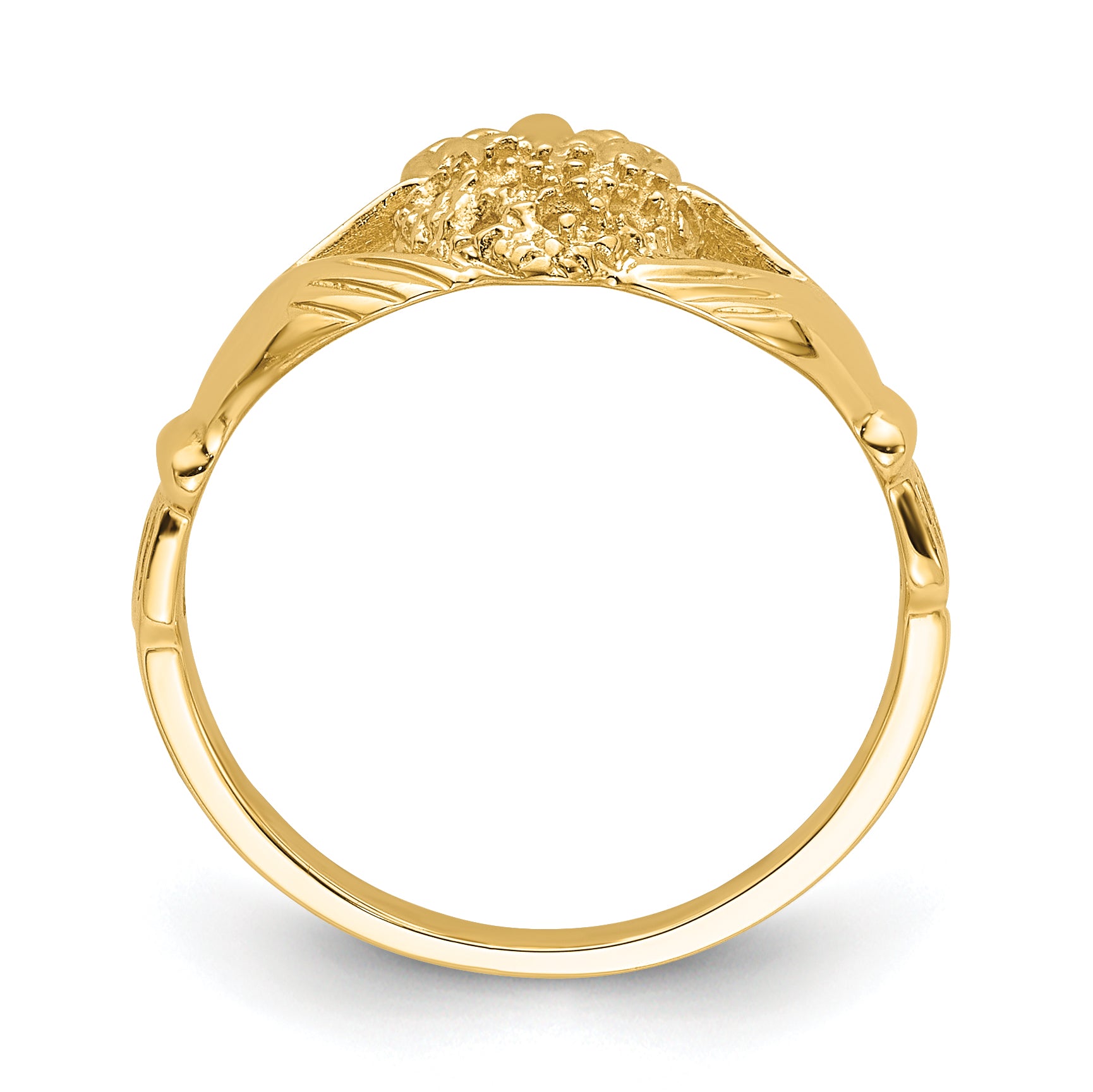 10K Claddagh Ring Mounting (No Stones Included)