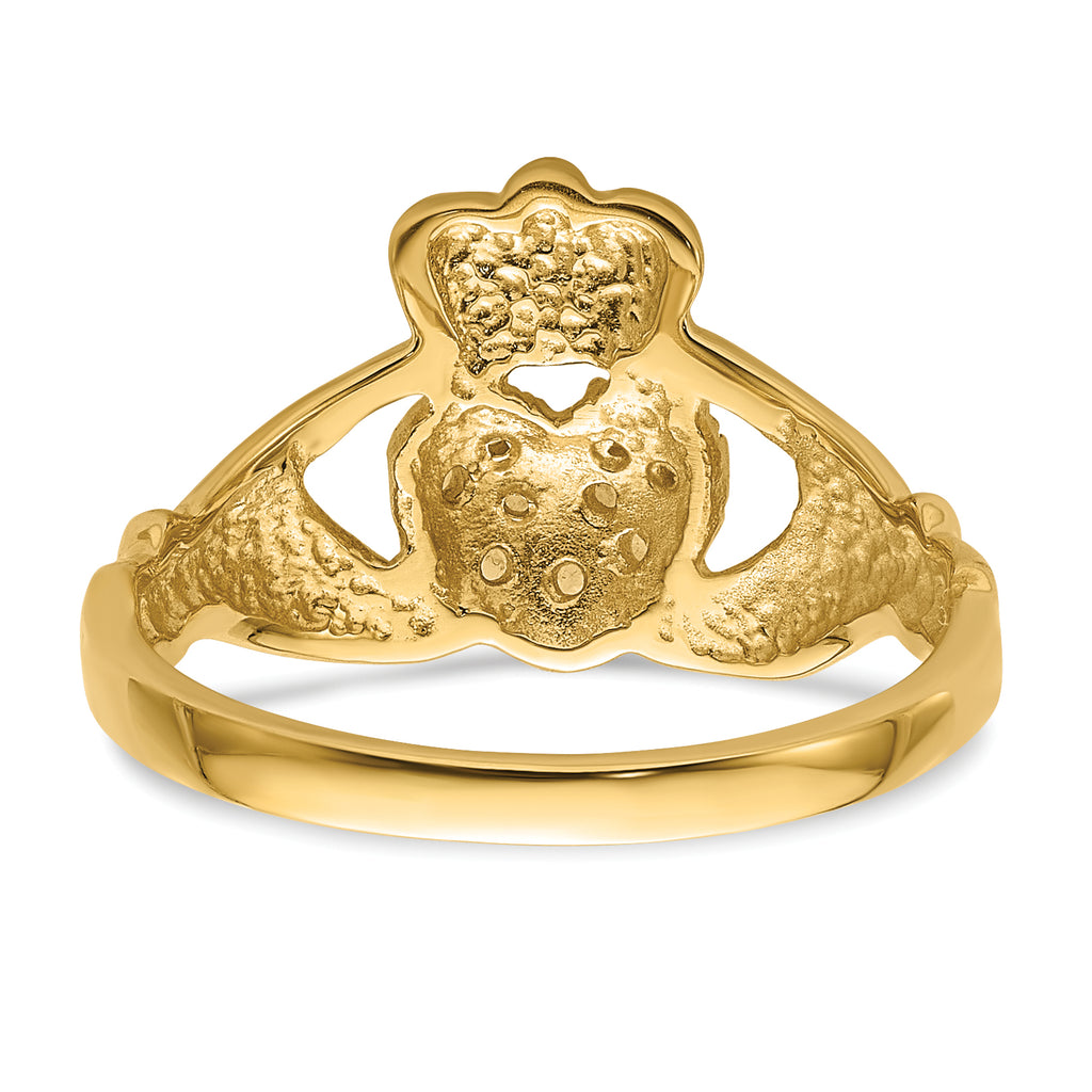 10K Claddagh Ring Mounting (No Stones Included)