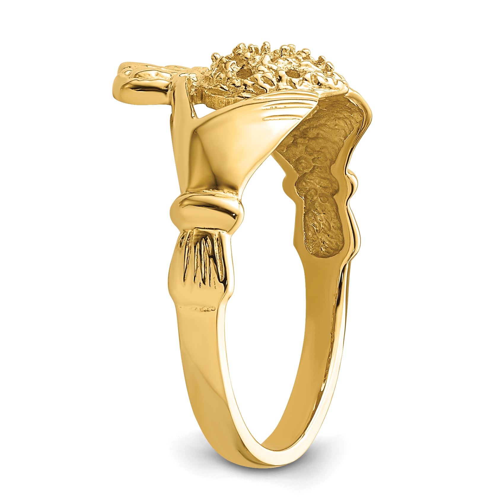 10K Claddagh Ring Mounting (No Stones Included)