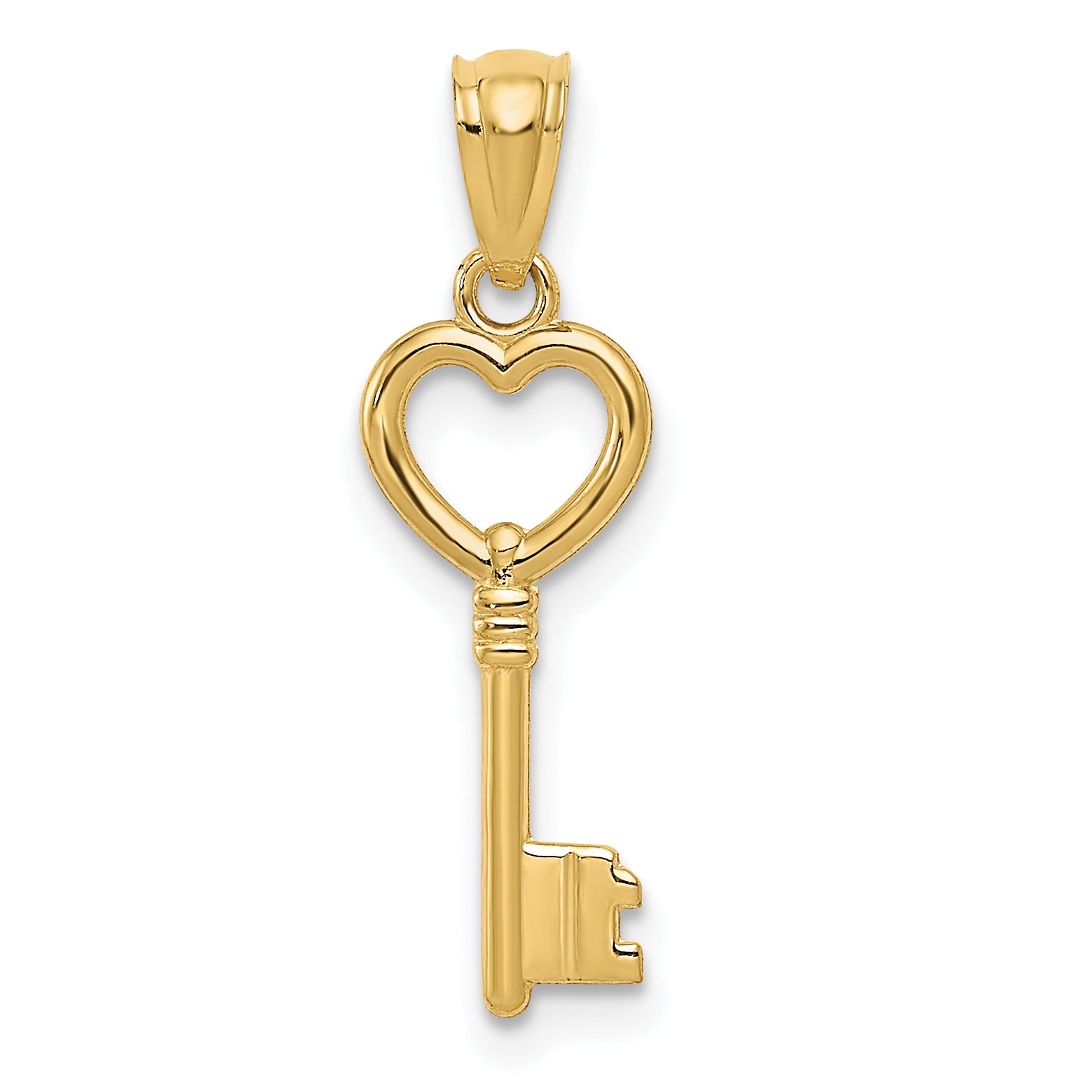 10K Polished Heart Key Charm Main image