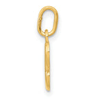 10k Yellow Gold Letter e Initial Charm