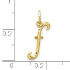 10k Yellow Gold Letter r Initial Charm